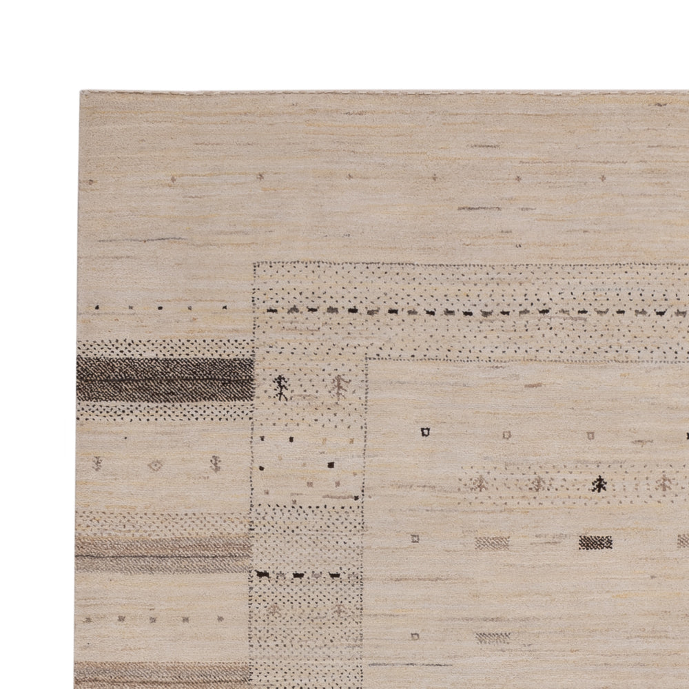 Gabbeh-mattan - Loribaft Indus - 245 x 174 cm - ljusbeige