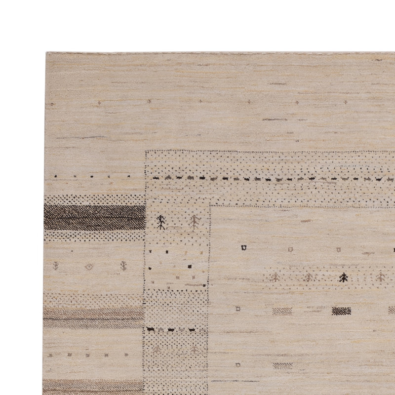 Gabbeh-mattan - Loribaft Indus - 245 x 174 cm - ljusbeige