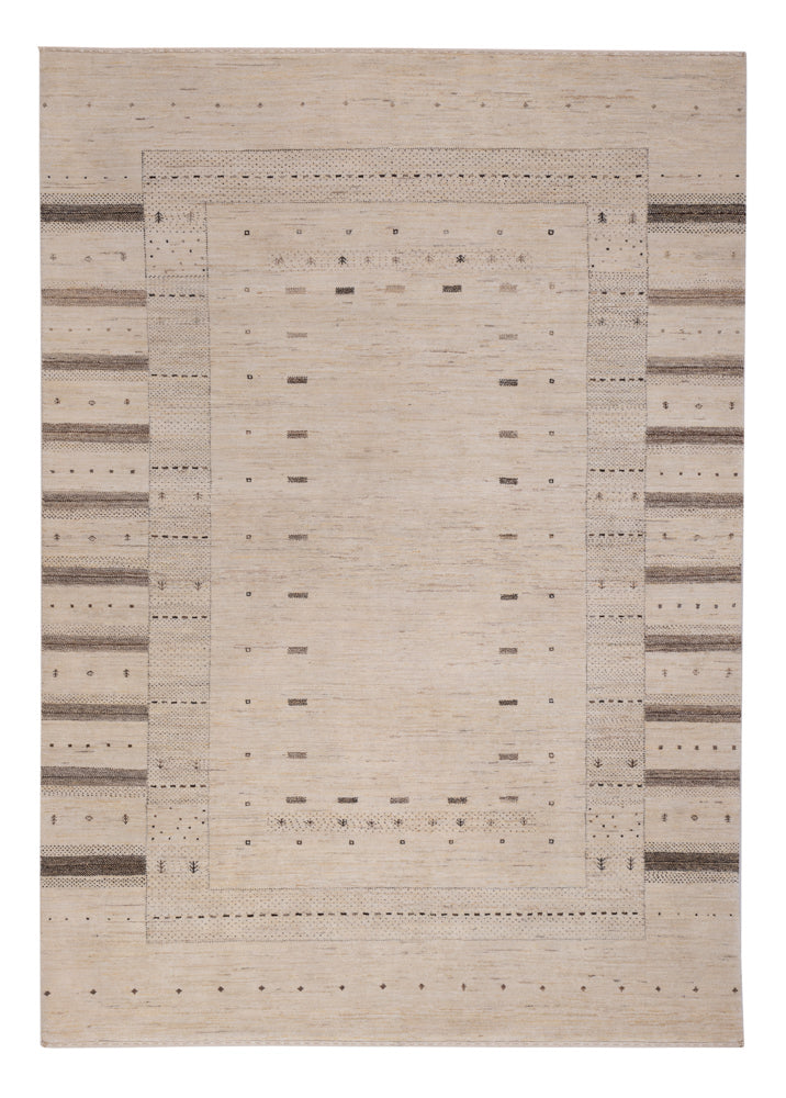 Gabbeh-mattan - Loribaft Indus - 245 x 174 cm - ljusbeige