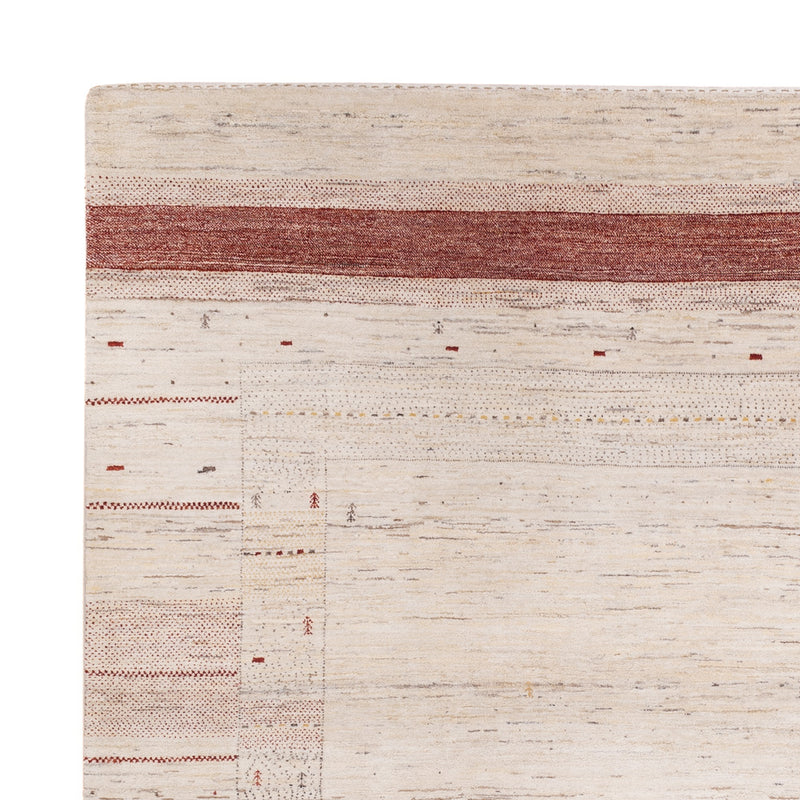 Gabbeh-mattan - Loribaft Indus kvadrat  - 246 x 249 cm - ljusbeige