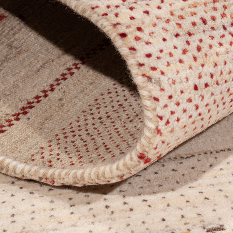 Gabbeh-mattan - Loribaft Indus kvadrat  - 246 x 249 cm - ljusbeige