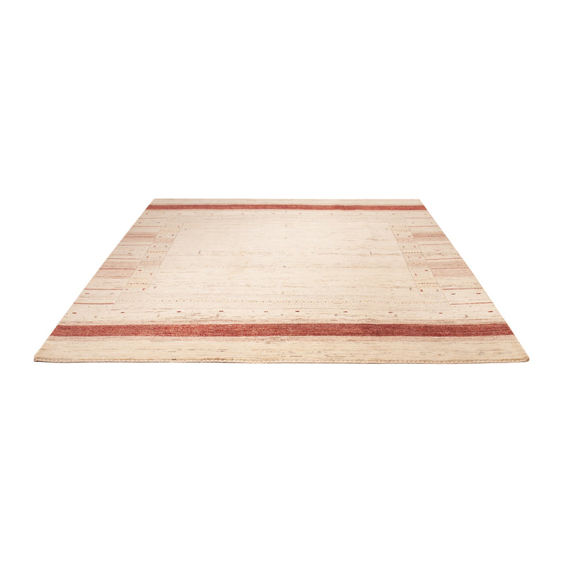 Gabbeh-mattan - Loribaft Indus kvadrat  - 246 x 249 cm - ljusbeige