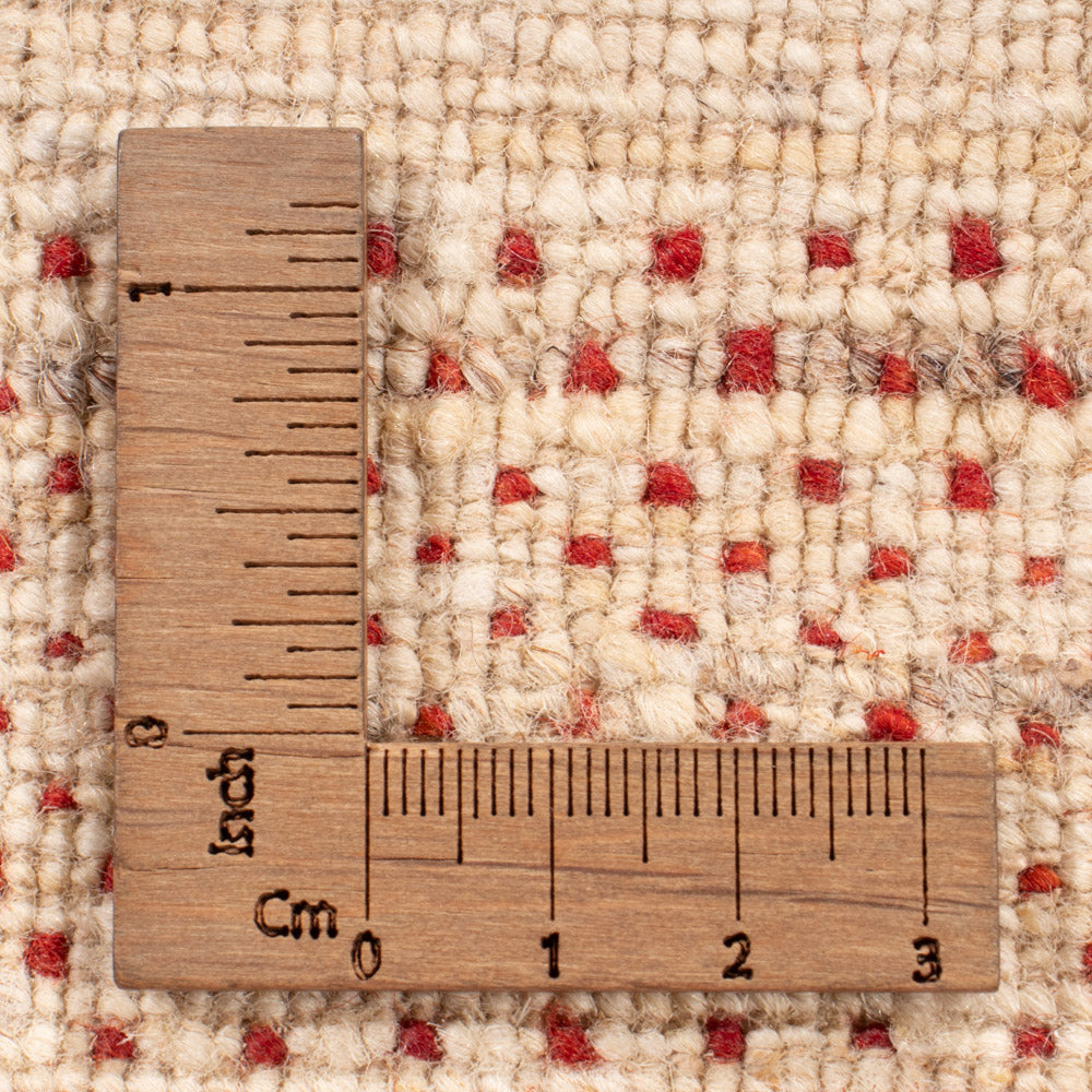 Gabbeh-mattan - Loribaft Indus kvadrat  - 246 x 249 cm - ljusbeige