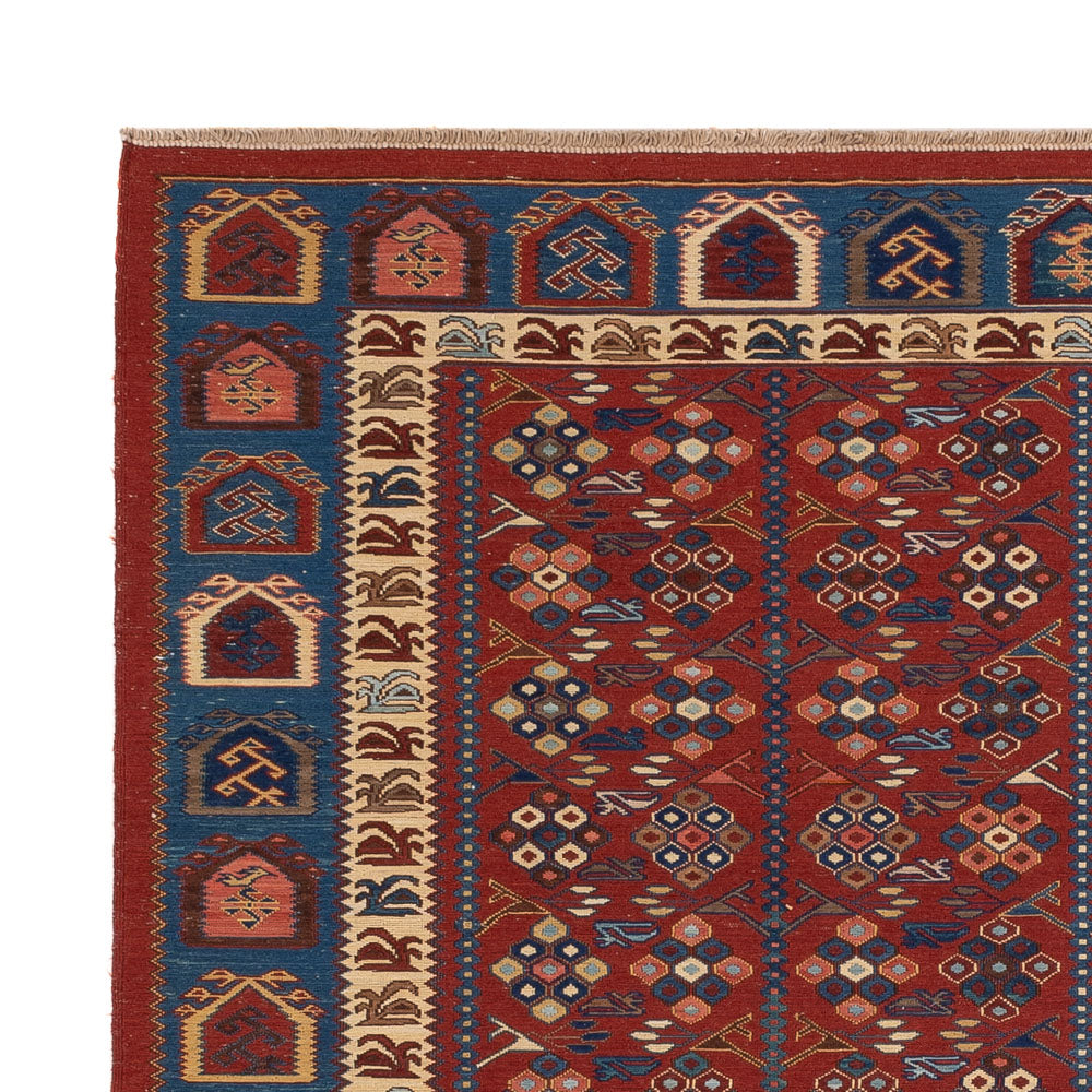 Kelim Carpet - orientalisk matta - Soumak - 228 x 175 cm - rost
