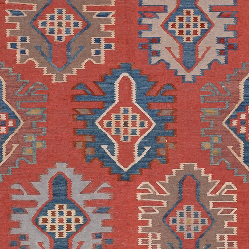 Kelim Carpet - orientalisk matta - Kungliga - 253 x 177 cm - röd