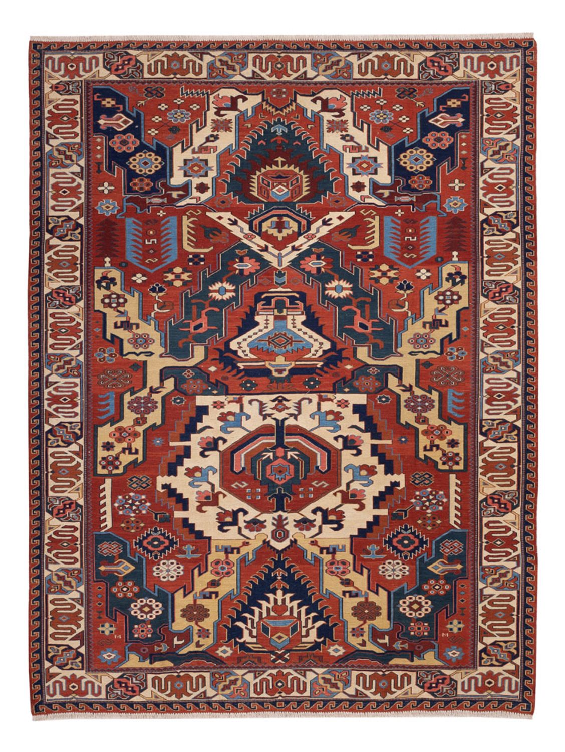 Kelim Carpet - orientalisk matta - Soumak - 256 x 194 cm - flerfärgad