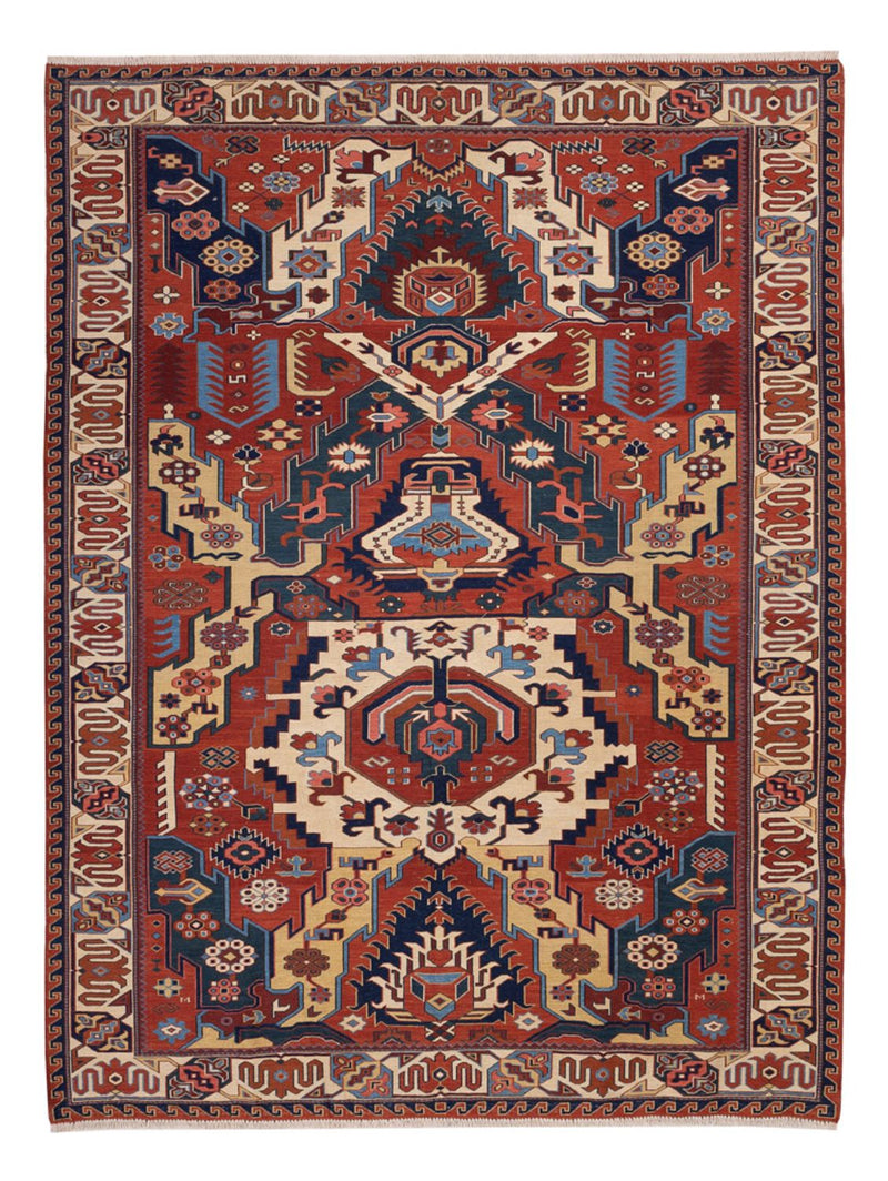 Kelim Carpet - orientalisk matta - Soumak - 256 x 194 cm - flerfärgad