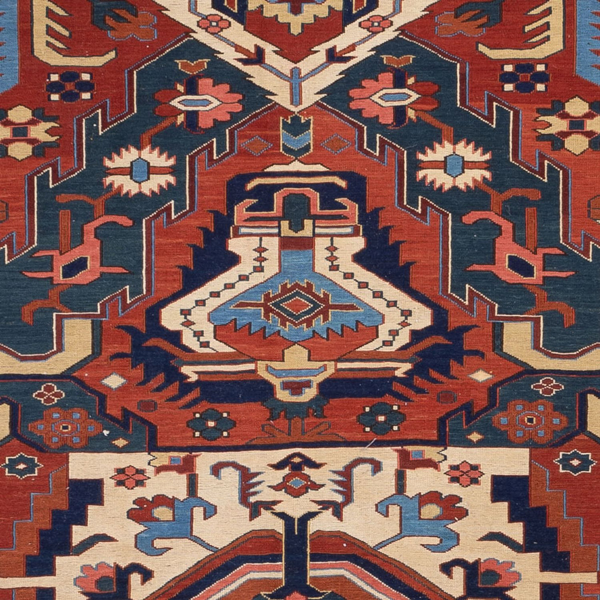 Kelim Carpet - orientalisk matta - Soumak - 256 x 194 cm - flerfärgad