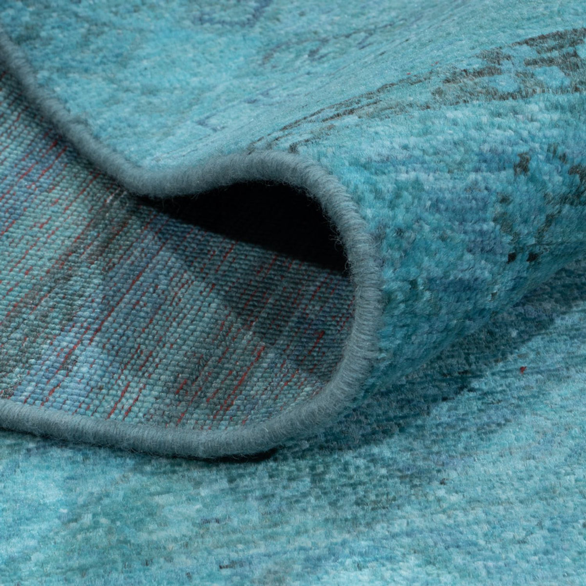 Designermatta - 294 x 248 cm - turkos