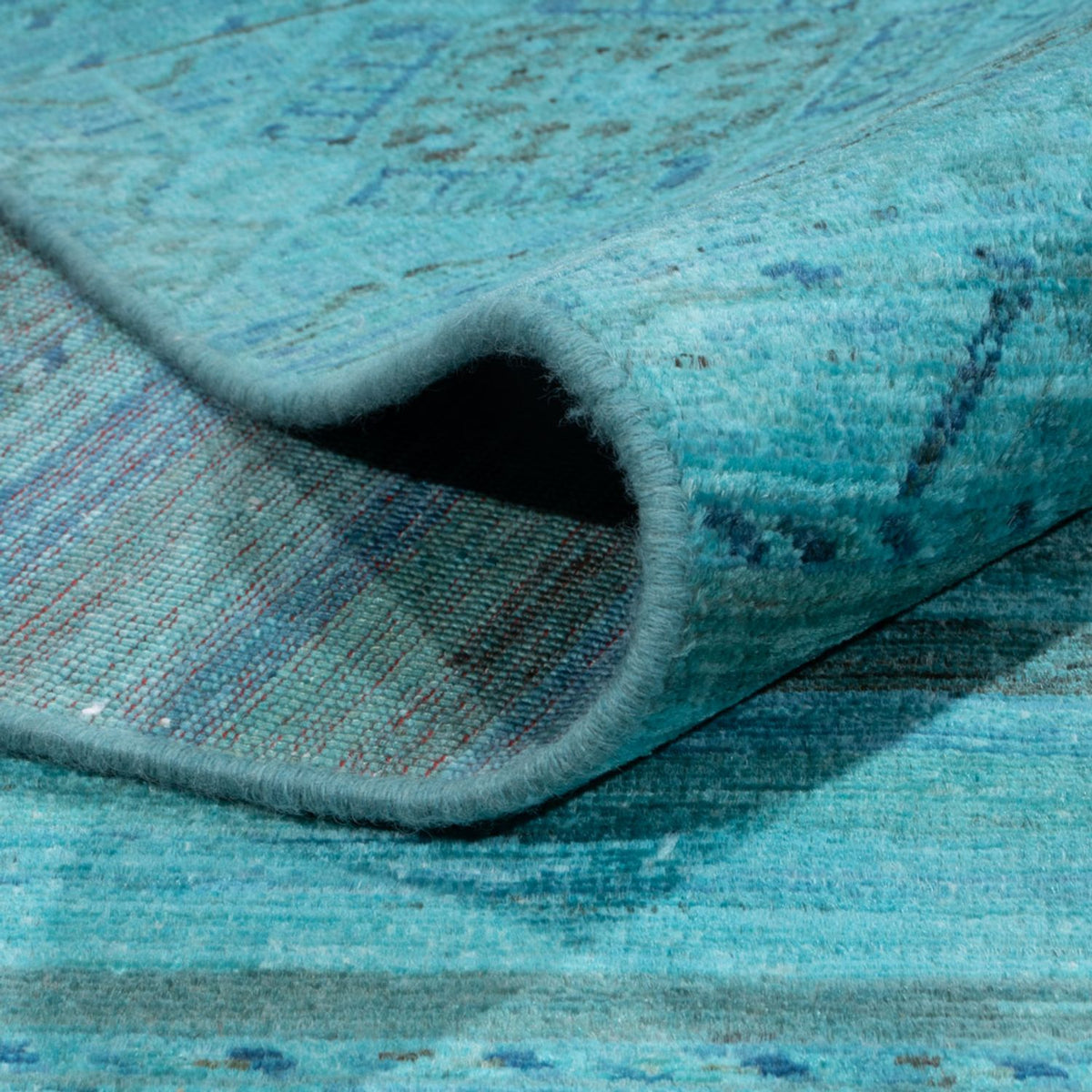 Designermatta - 300 x 247 cm - turkos