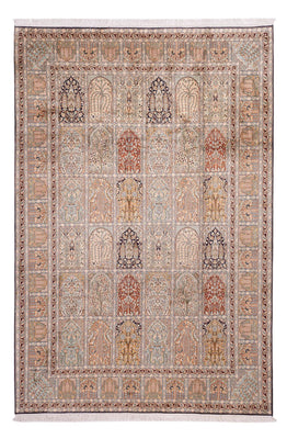 Sidenmatta - Kashmir Silk - 315 x 214 cm - ljusbeige