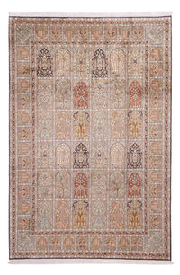 Sidenmatta - Kashmir Silk - 315 x 214 cm - ljusbeige