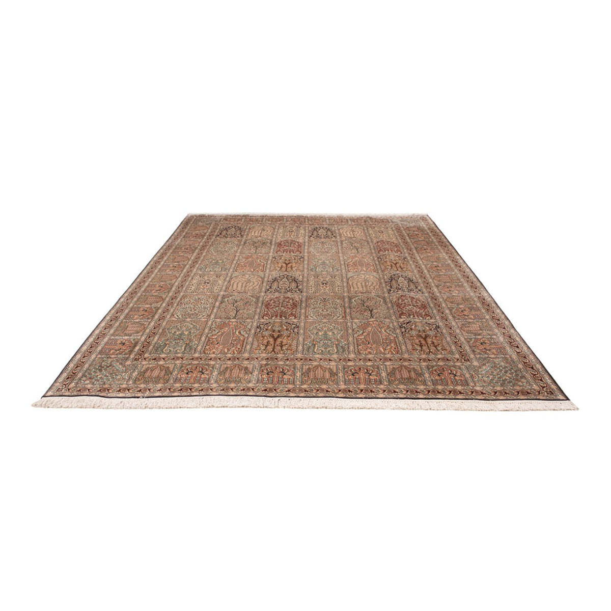 Sidenmatta - Kashmir Silk - 315 x 214 cm - ljusbeige