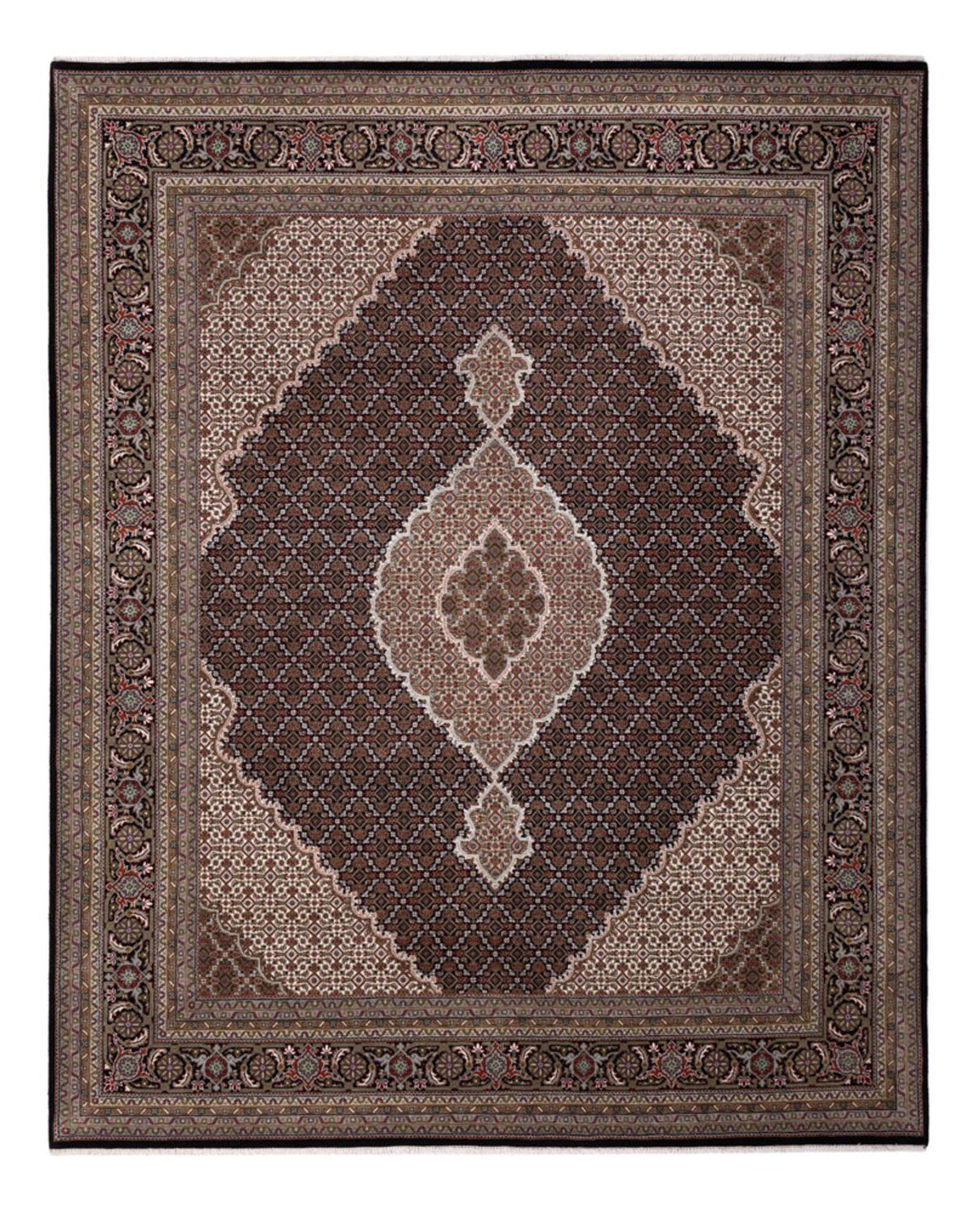 Orientaliska mattor - Tabriz - 305 x 250 cm - mörk beige