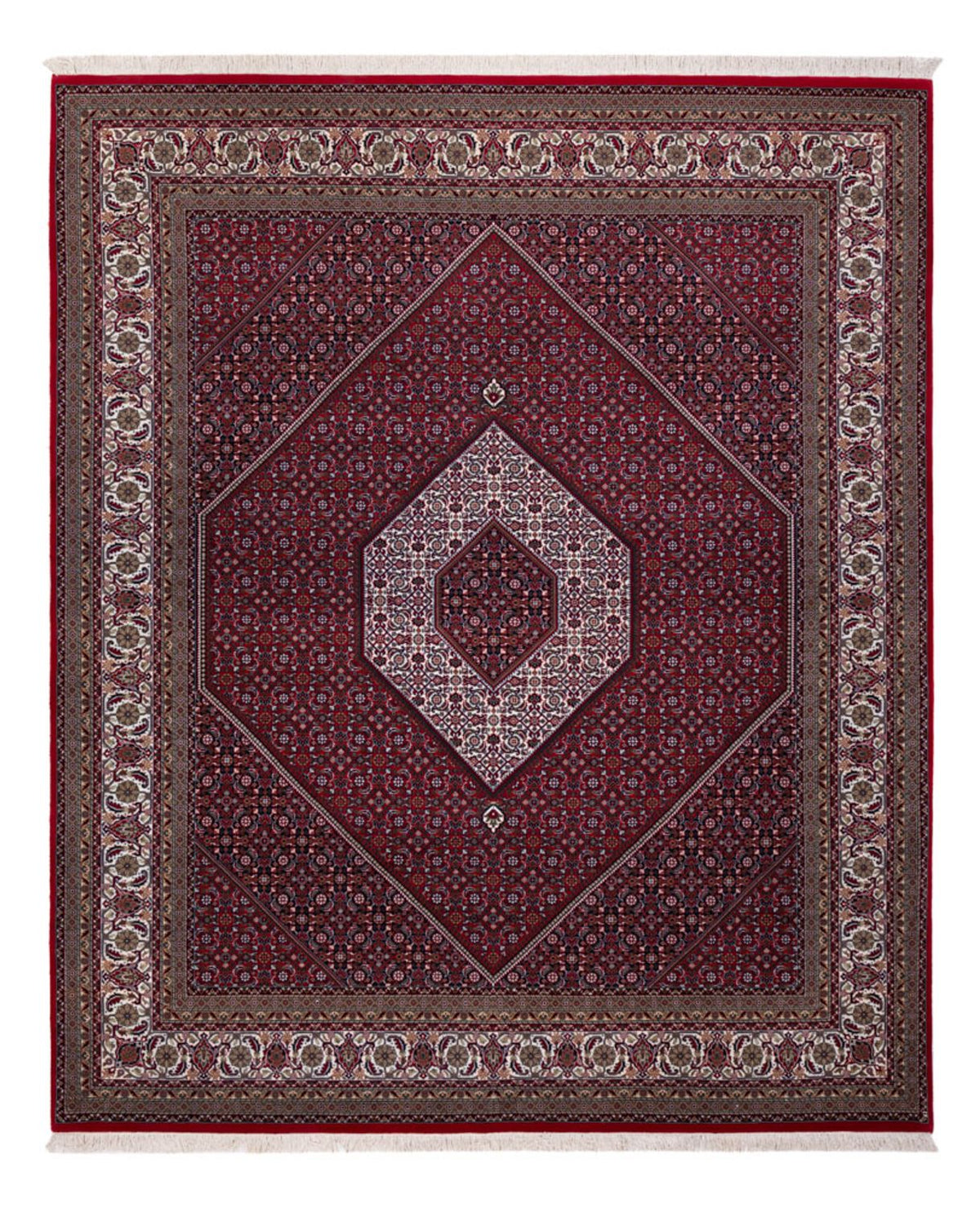 Orientaliska mattor - Bijar - Indus - 305 x 251 cm - mörkröd
