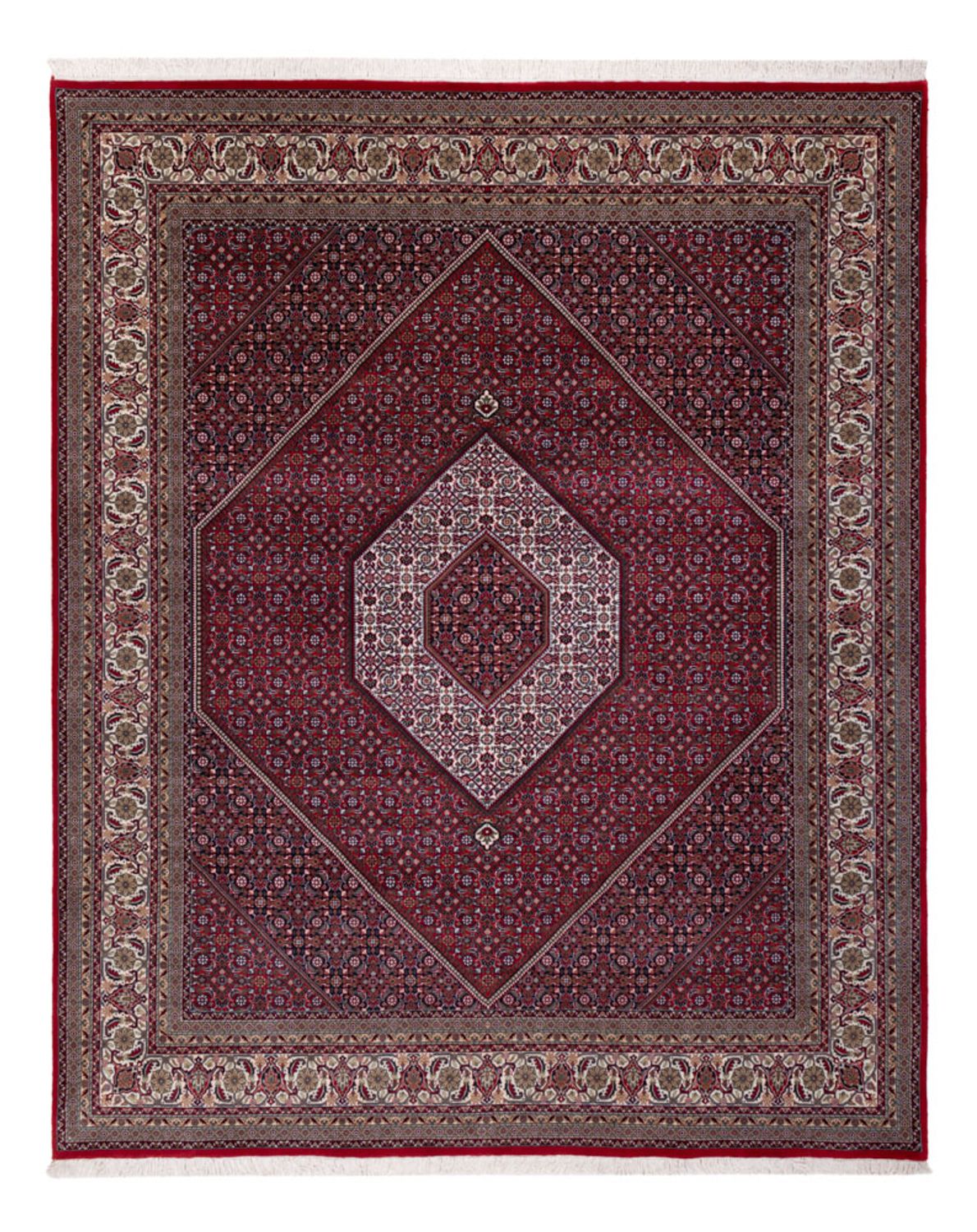 Orientaliska mattor - Bijar - Indus - 300 x 247 cm - mörkröd