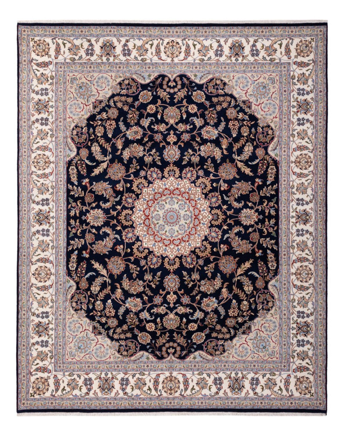 Orientalisk matta - Nain - Indus - 309 x 251 cm - mörkblå