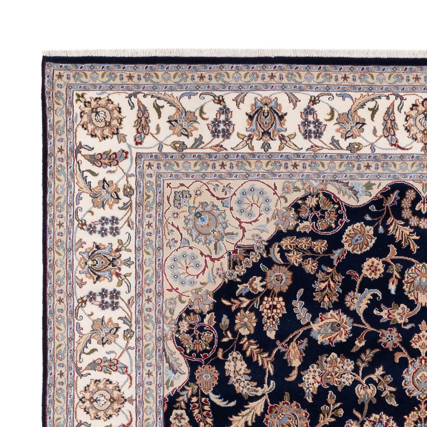 Orientalisk matta - Nain - Indus - 309 x 251 cm - mörkblå