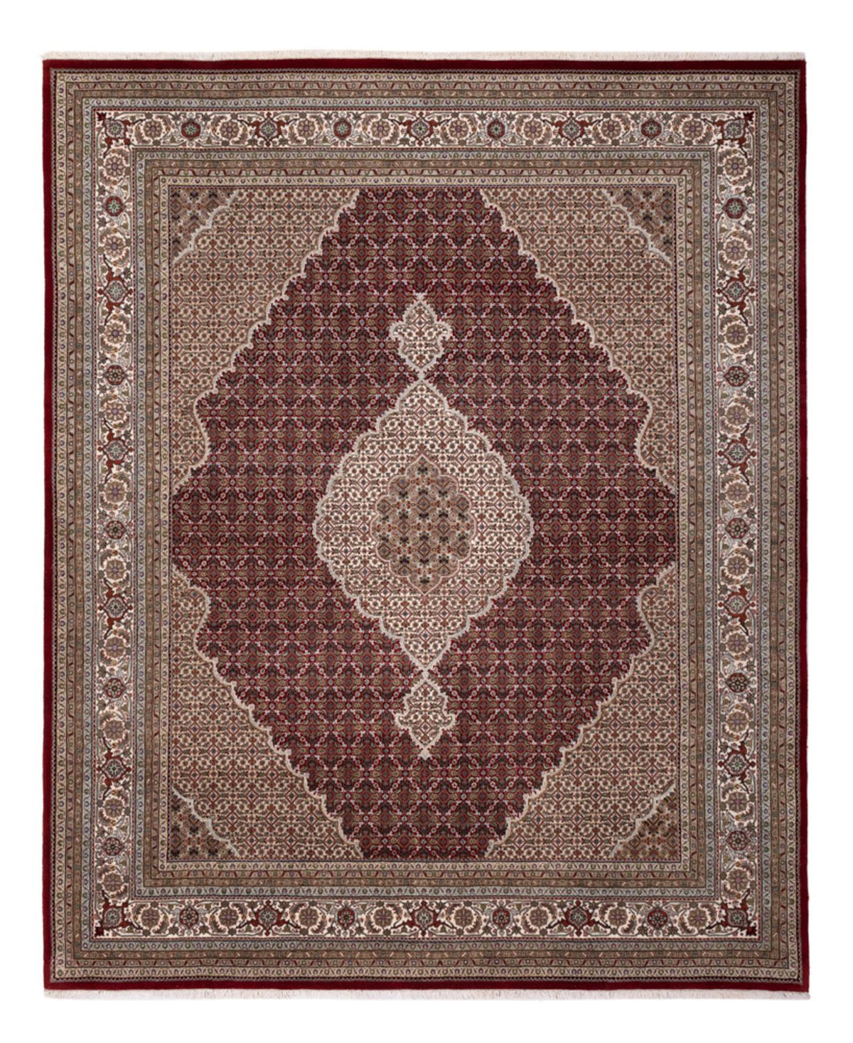 Orientaliska mattor - Tabriz - 303 x 253 cm - mörk beige