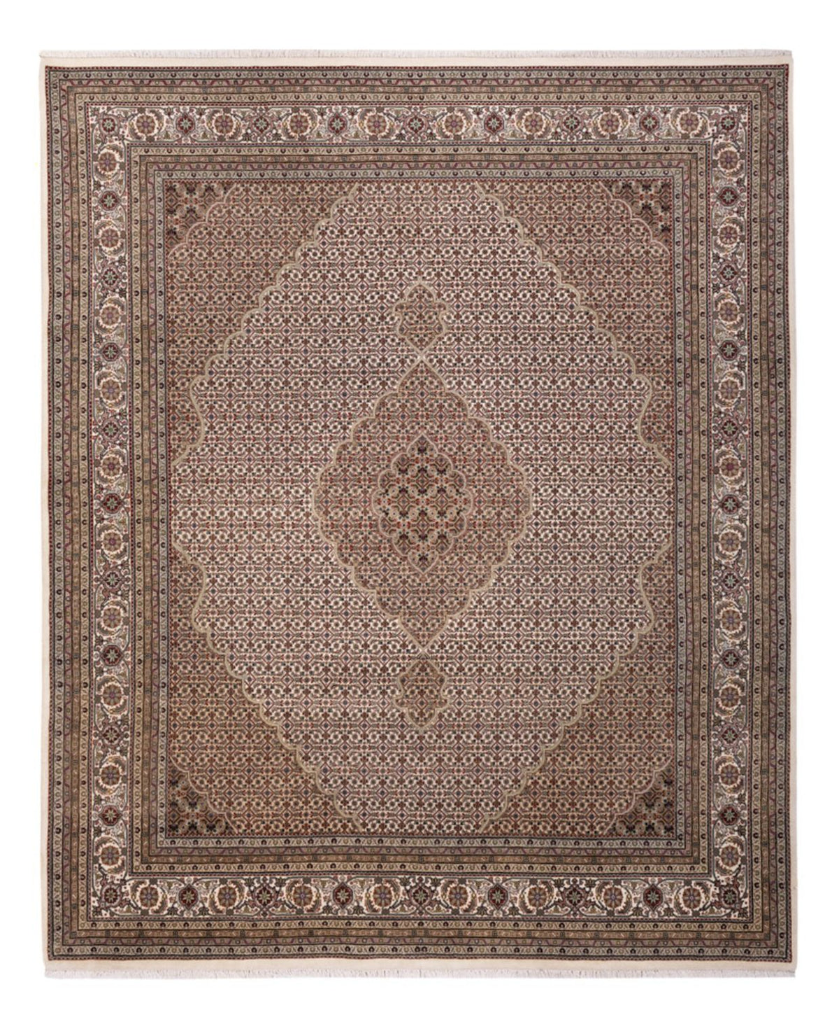 Orientaliska mattor - Tabriz - 304 x 249 cm - mörk beige