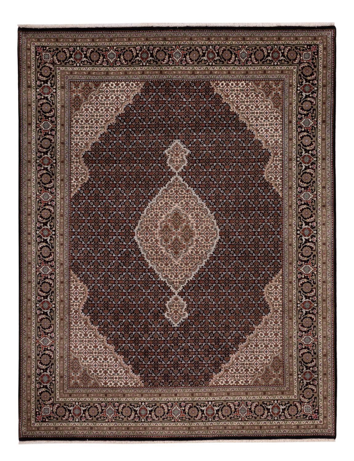 Orientaliska mattor - Tabriz - 259 x 203 cm - mörk beige