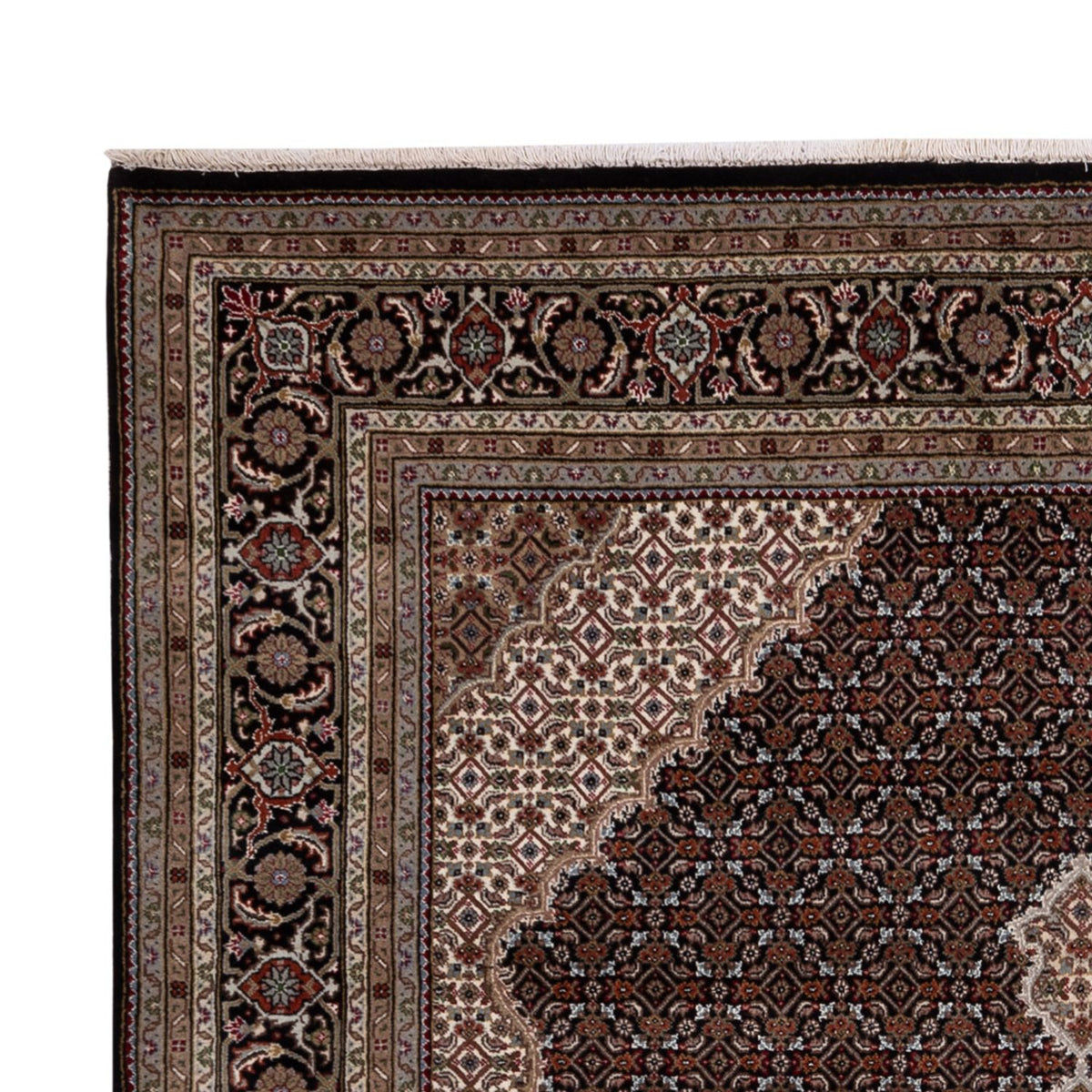 Orientaliska mattor - Tabriz - 259 x 203 cm - mörk beige