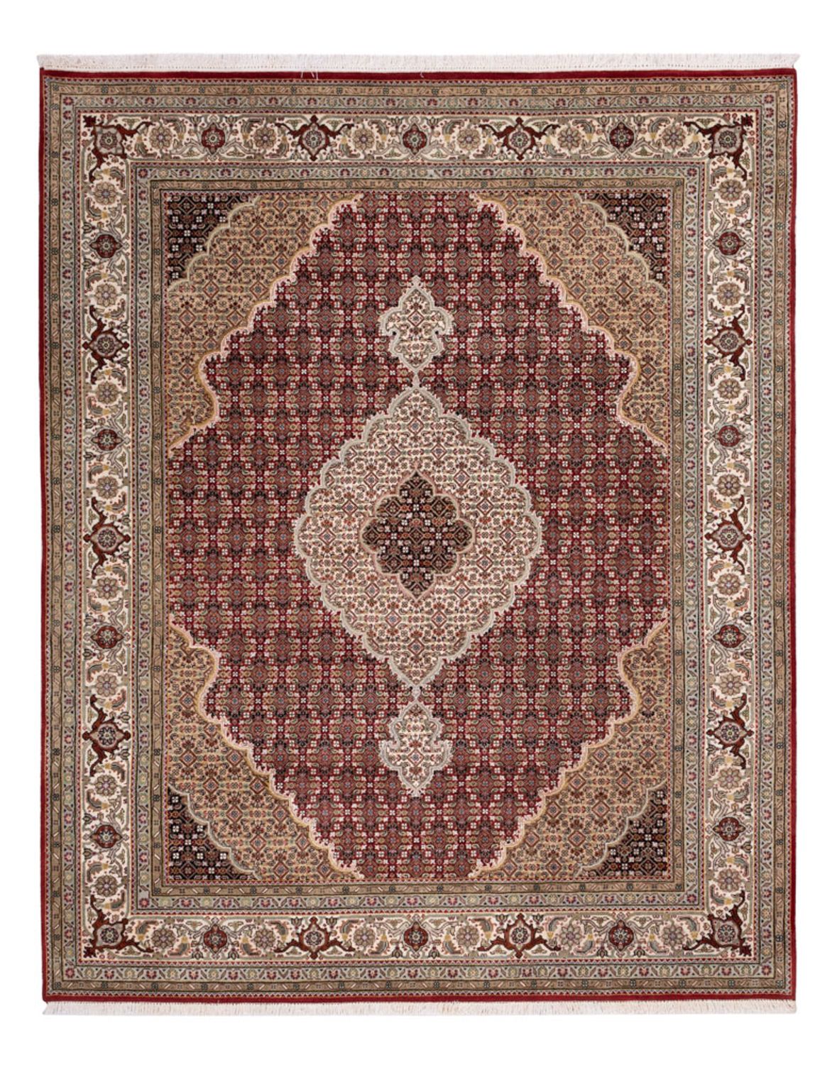 Orientaliska mattor - Tabriz - 255 x 198 cm - mörk beige