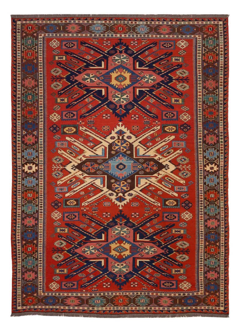 Kelim Carpet - orientalisk matta - Soumak - 282 x 198 cm - röd