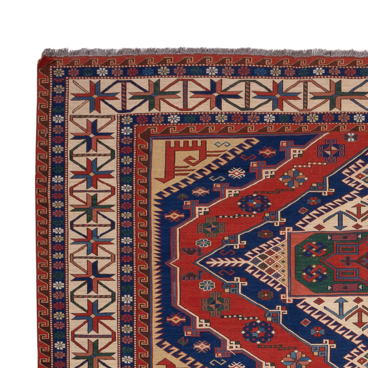 Kelim Carpet - orientalisk matta - Soumak - 320 x 212 cm - röd