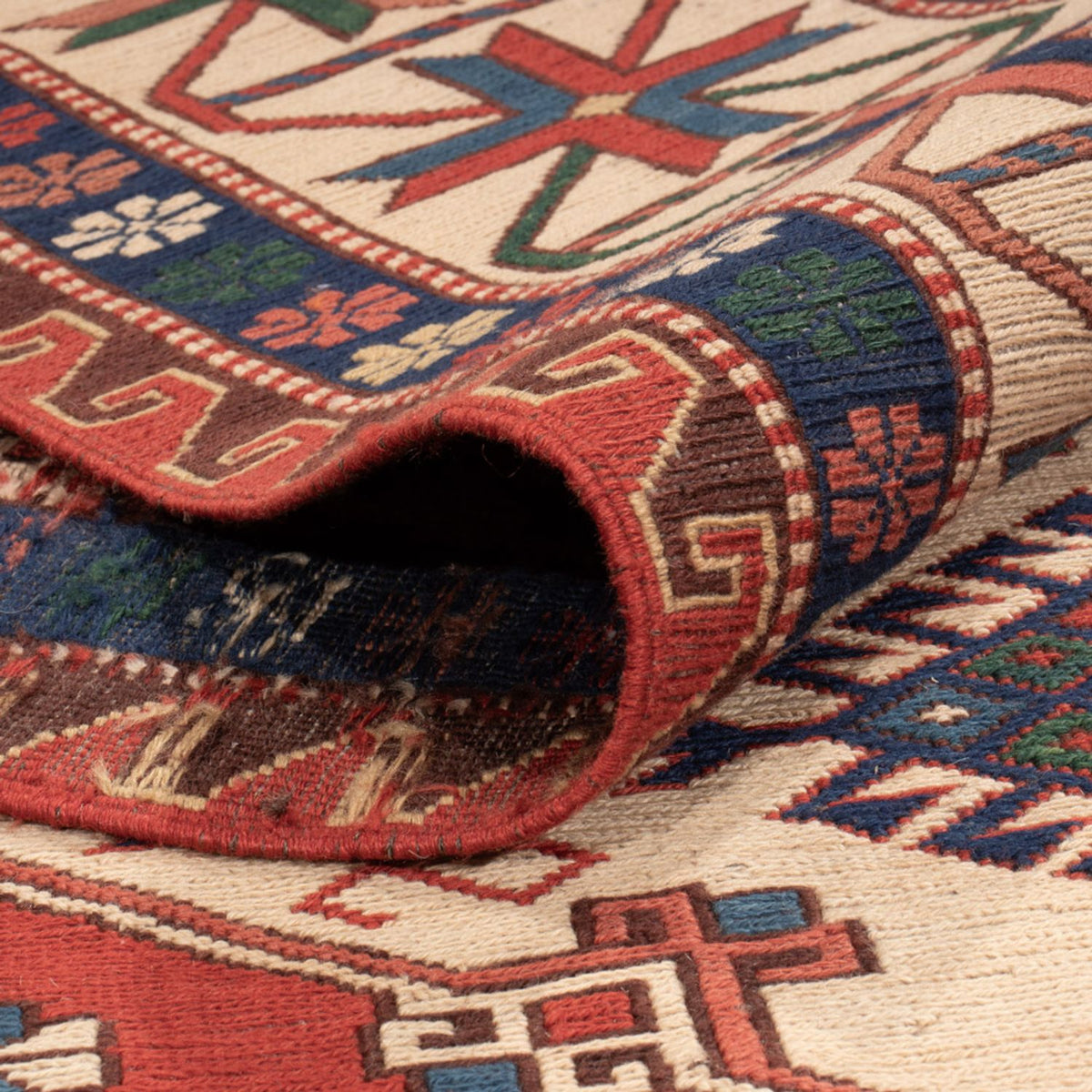 Kelim Carpet - orientalisk matta - Soumak - 320 x 212 cm - röd