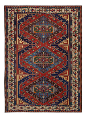 Kelim Carpet - orientalisk matta - Soumak - 281 x 203 cm - röd
