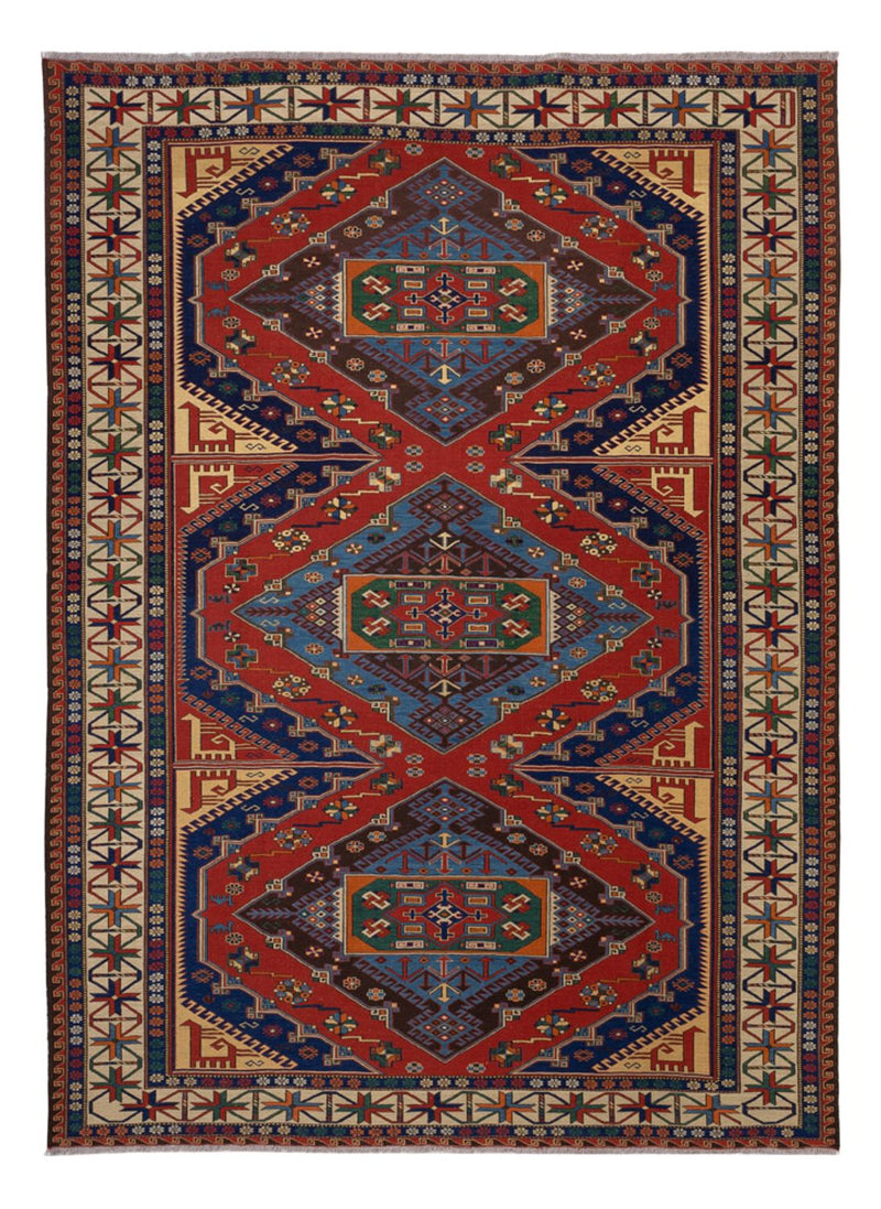 Kelim Carpet - orientalisk matta - Soumak - 281 x 203 cm - röd