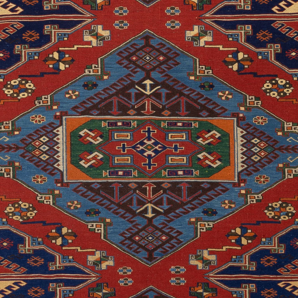 Kelim Carpet - orientalisk matta - Soumak - 281 x 203 cm - röd
