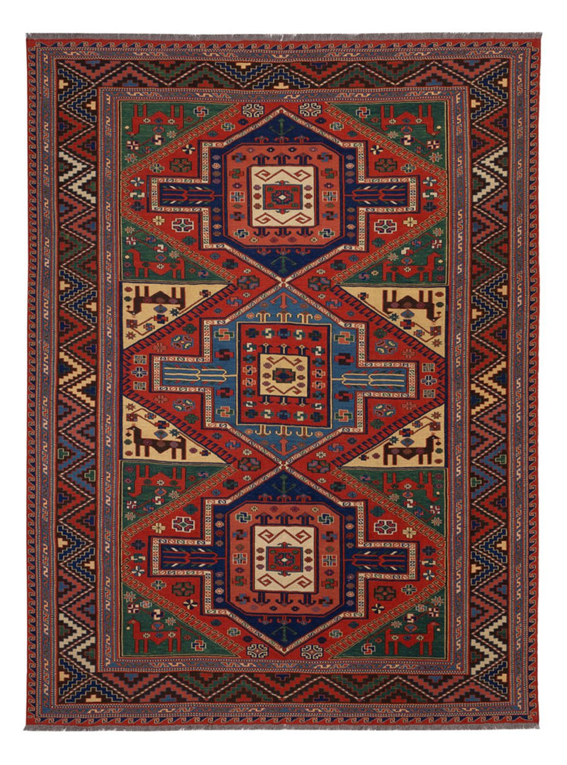 Kelim Carpet - orientalisk matta - Soumak - 276 x 205 cm - röd