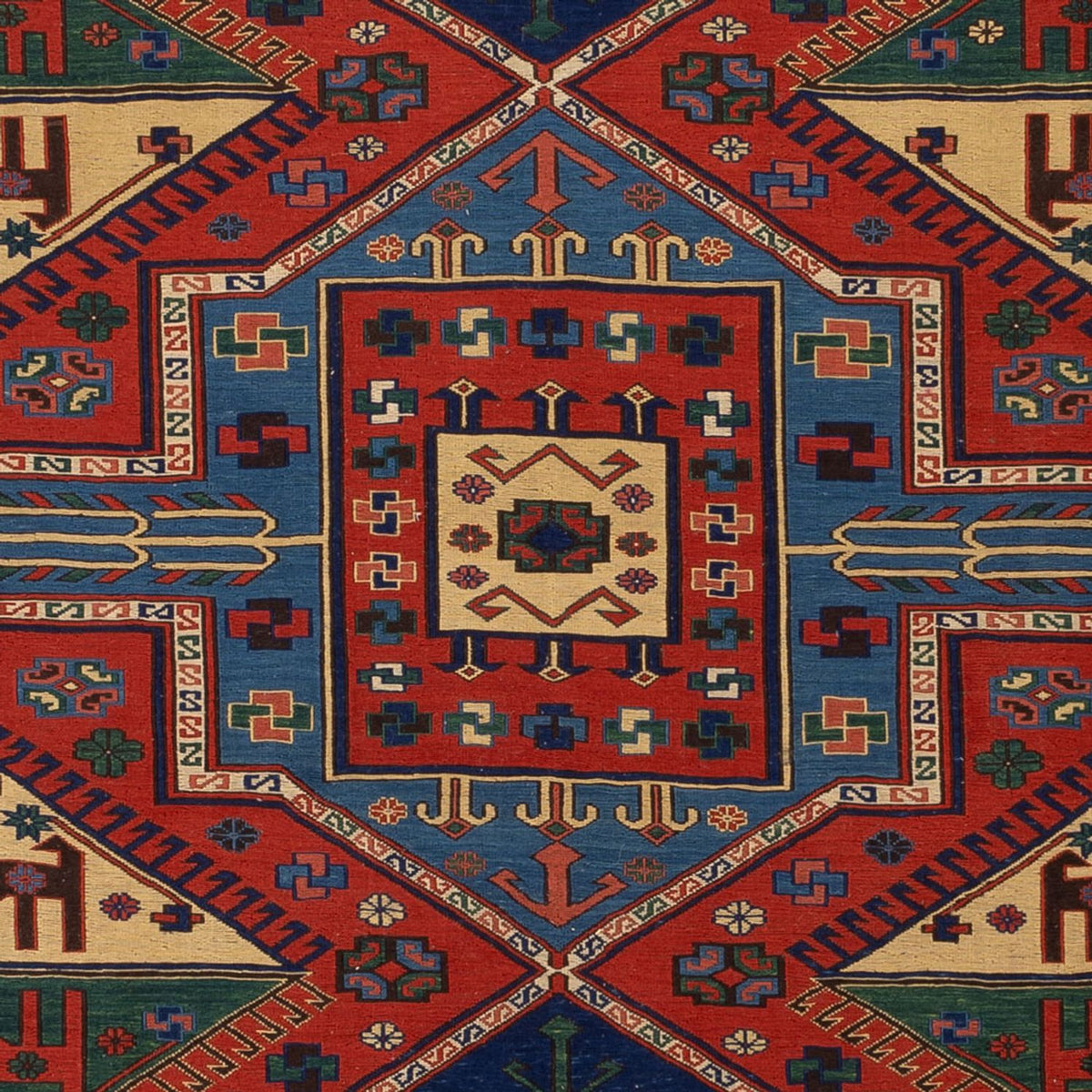 Kelim Carpet - orientalisk matta - Soumak - 276 x 205 cm - röd