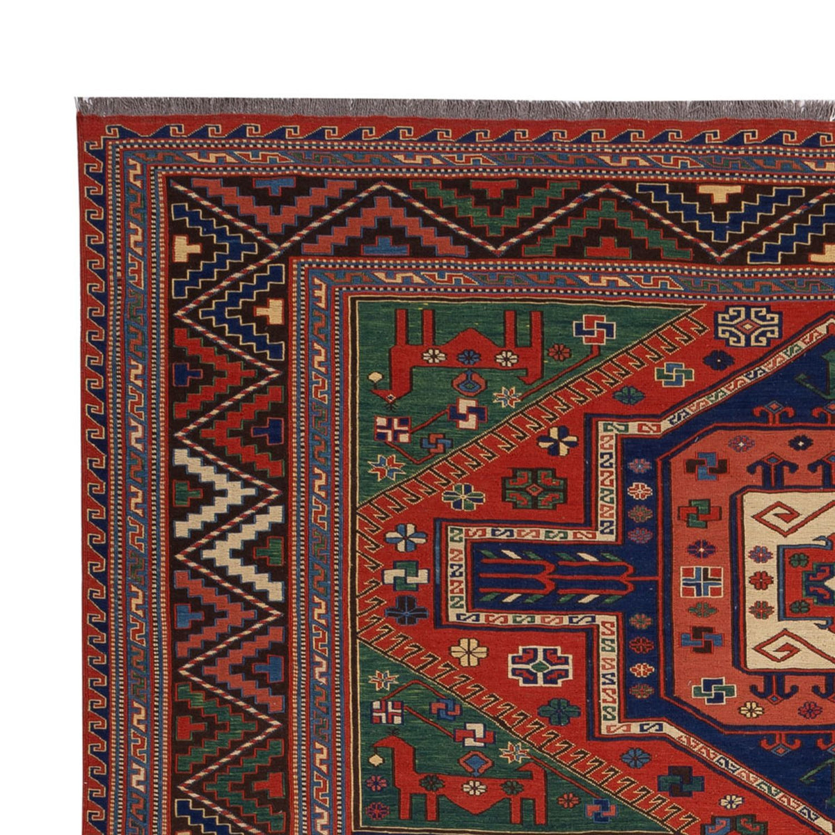 Kelim Carpet - orientalisk matta - Soumak - 276 x 205 cm - röd