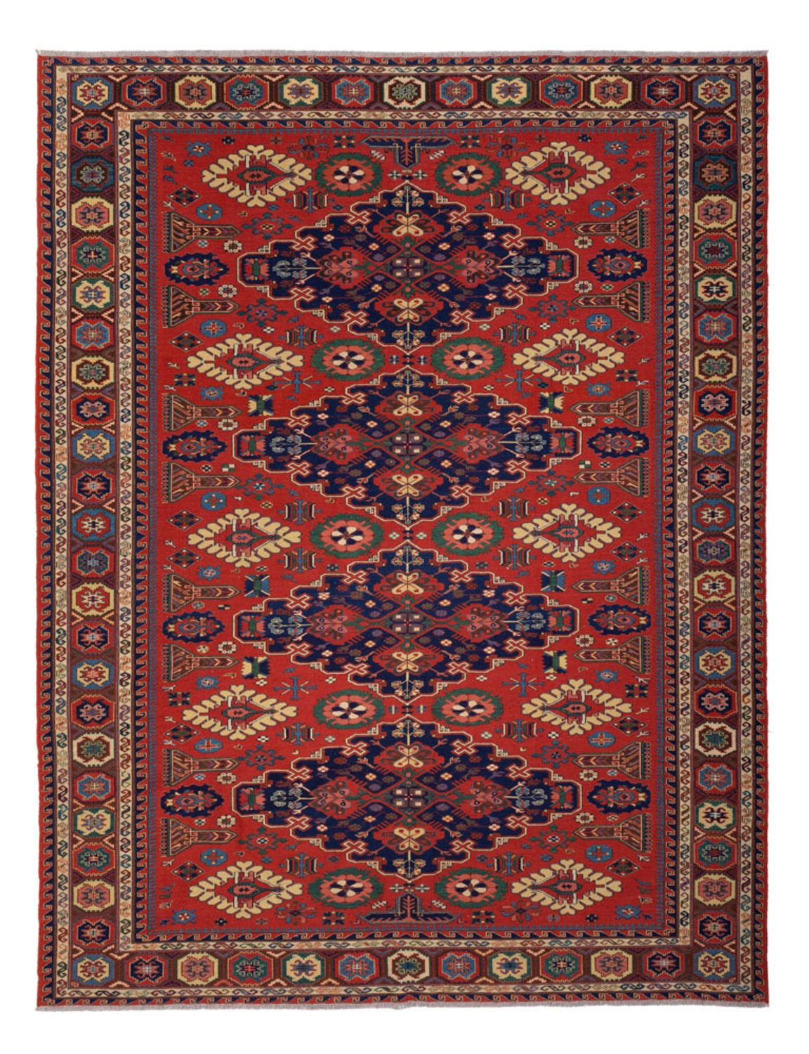 Kelim Carpet - orientalisk matta - Soumak - 318 x 241 cm - röd