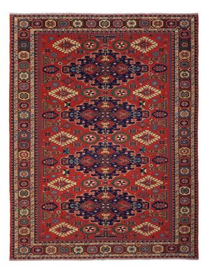 Kelim Carpet - orientalisk matta - Soumak - 318 x 241 cm - röd