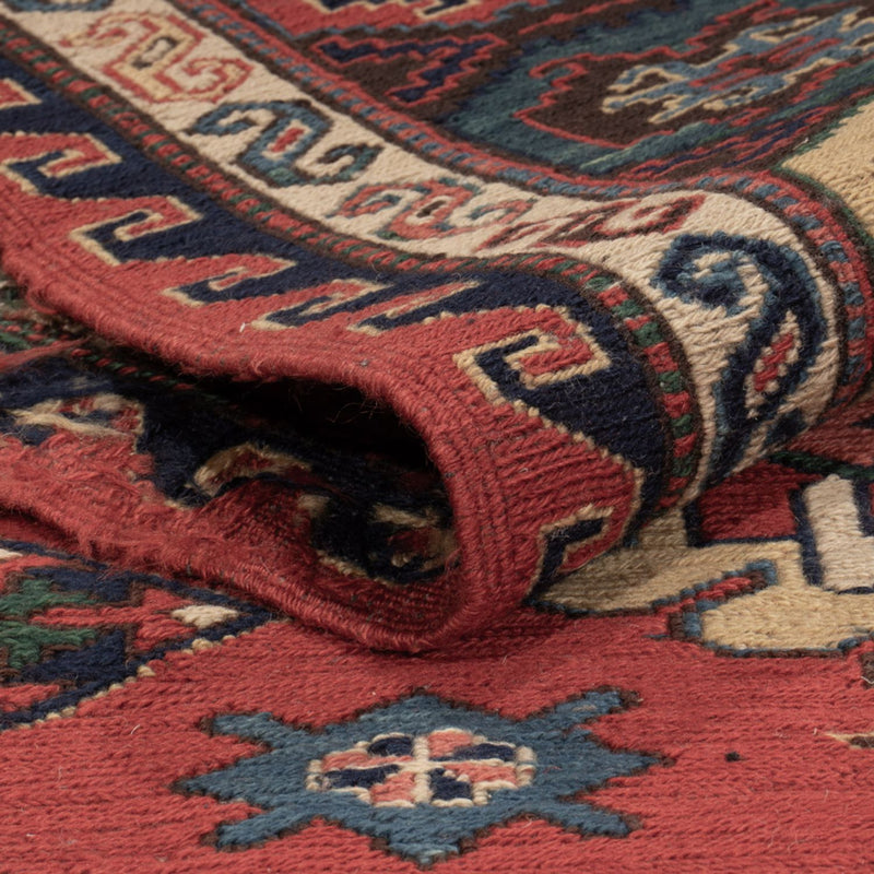 Kelim Carpet - orientalisk matta - Soumak - 318 x 241 cm - röd