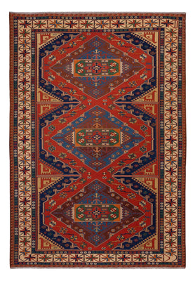 Kelim Carpet - orientalisk matta - Soumak - 294 x 204 cm - röd