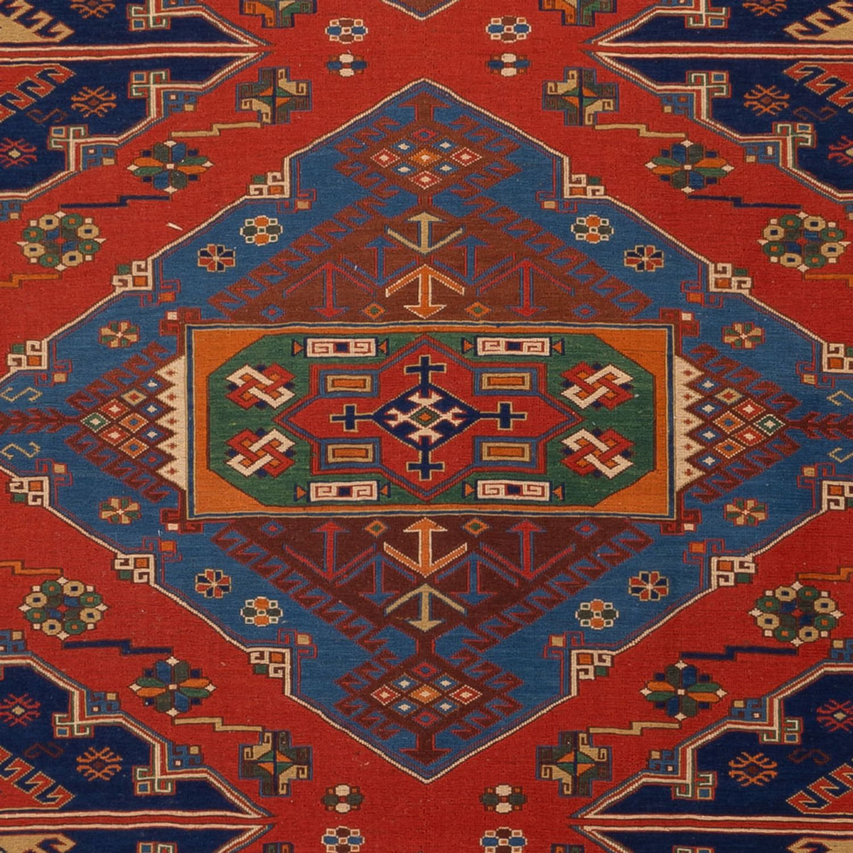 Kelim Carpet - orientalisk matta - Soumak - 294 x 204 cm - röd