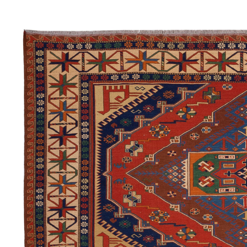 Kelim Carpet - orientalisk matta - Soumak - 294 x 204 cm - röd
