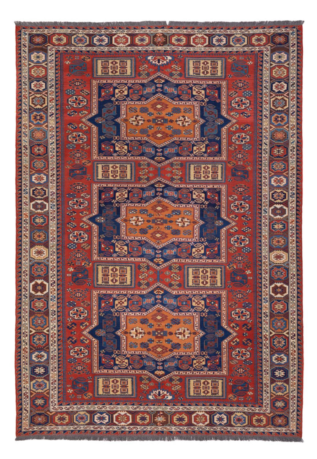 Kelim Carpet - orientalisk matta - Soumak - 323 x 236 cm - röd