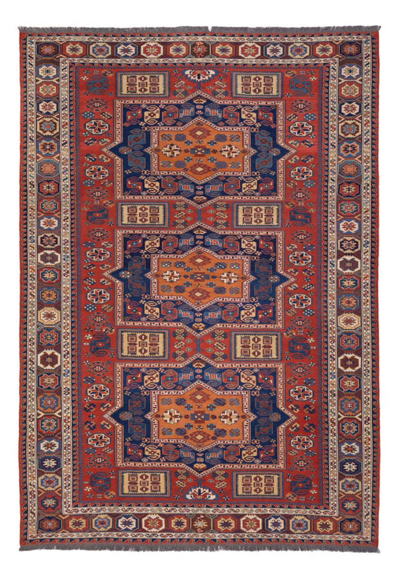 Kelim Carpet - orientalisk matta - Soumak - 323 x 236 cm - röd