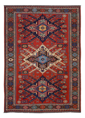 Kelim Carpet - orientalisk matta - Soumak - 292 x 218 cm - röd