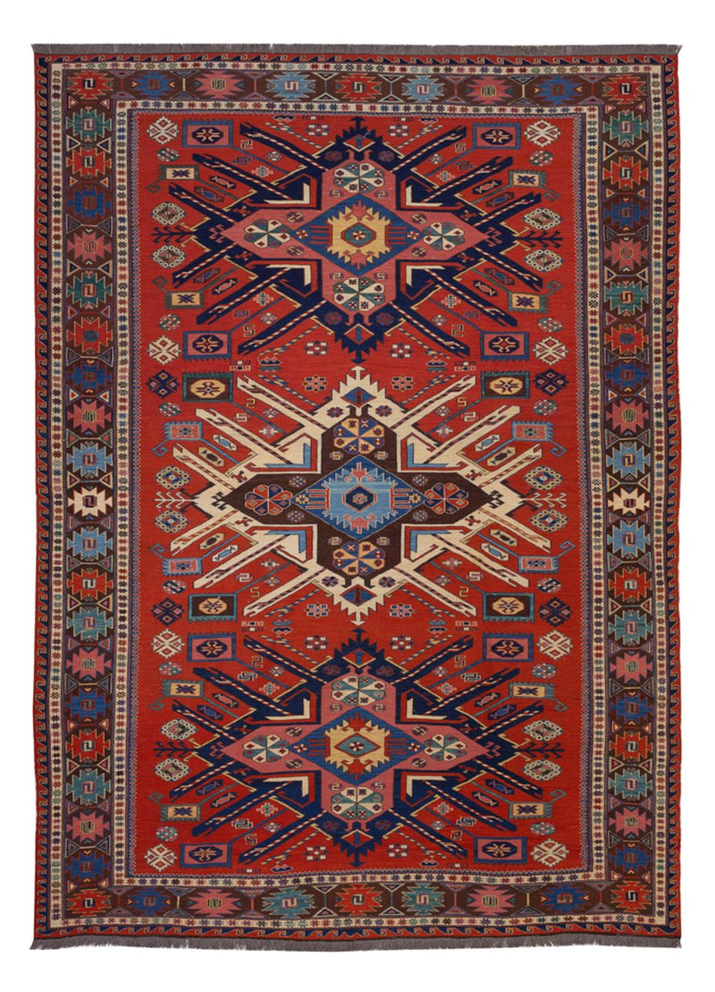 Kelim Carpet - orientalisk matta - Soumak - 292 x 218 cm - röd