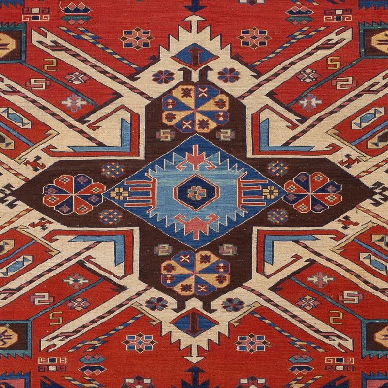 Kelim Carpet - orientalisk matta - Soumak - 292 x 218 cm - röd