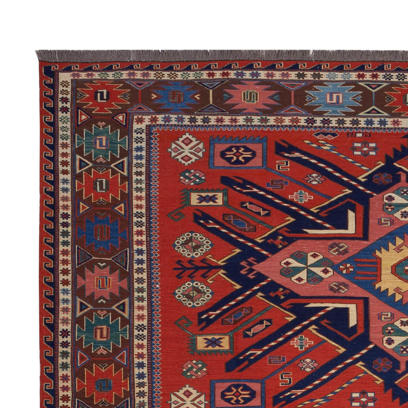 Kelim Carpet - orientalisk matta - Soumak - 292 x 218 cm - röd