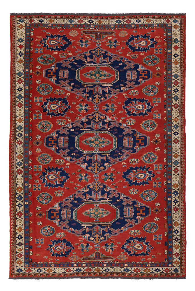Kelim Carpet - orientalisk matta - Soumak - 263 x 178 cm - röd