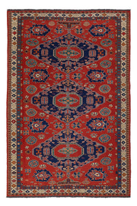 Kelim Carpet - orientalisk matta - Soumak - 263 x 178 cm - röd